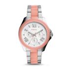 Fossil Cecile Multifunction Two-tone Stainless Steel Watch Am4637 Silver