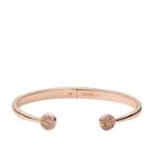 Fossil Pavã© Disc Rose Gold-tone Stainless Steel Open Cuff  Jewelry - Jof00419791