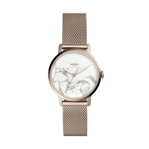 Fossil Neely Three-hand Pastel Pink Stainless Steel Watch  Jewelry - Es4404