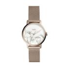 Fossil Neely Three-hand Pastel Pink Stainless Steel Watch  Jewelry - Es4404