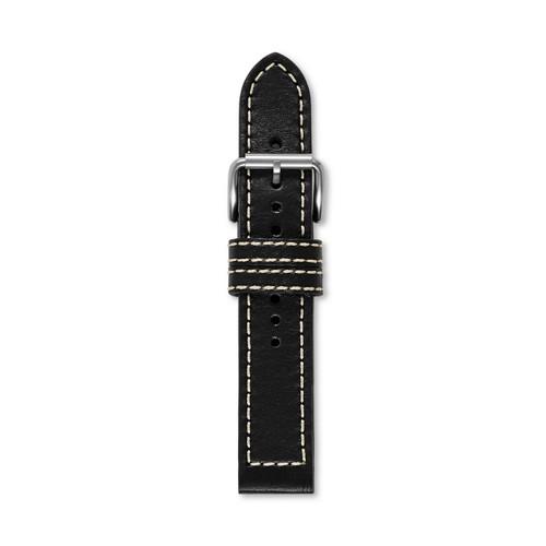 Fossil Defender 20mm Leather Watch Strap - Black Des1006