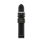 Fossil Defender 20mm Leather Watch Strap - Black Des1006