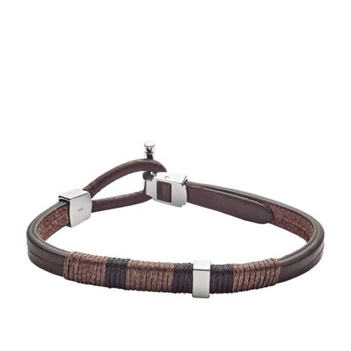 Fossil Brown Leather Bracelet  Jewelry - Jf02929040