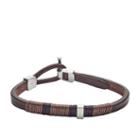 Fossil Brown Leather Bracelet  Jewelry - Jf02929040