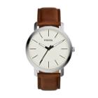 Fossil Luther Three-hand Brown Leather Watch  Jewelry - Bq2309