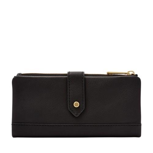 Fossil Lainie Zip Clutch  Wallet Black- Swl2060001