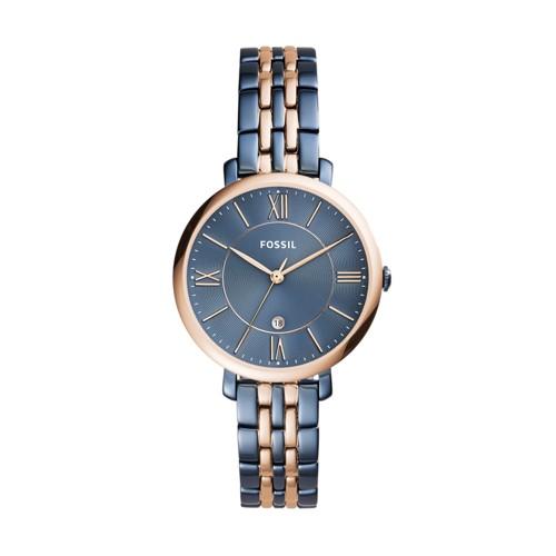 Fossil Jacqueline Three-hand Date Two-tone Stainless Steel Watch  Jewelry - Es4321