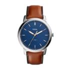 Fossil The Minimalist Slim Three-hand Light Brown Leather Watch  Jewelry - Fs5304