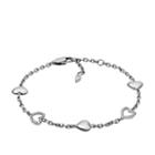 Fossil Open Heart Stainless Steel Bracelet  Jewelry - Jof00458040