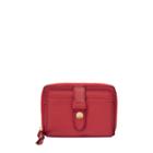 Fossil Fiona Zip Coin  Wallet Poppy Red- Sl7702621