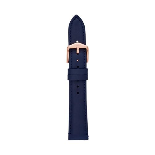 Fossil 18mm Navy Leather Strap   - S181363
