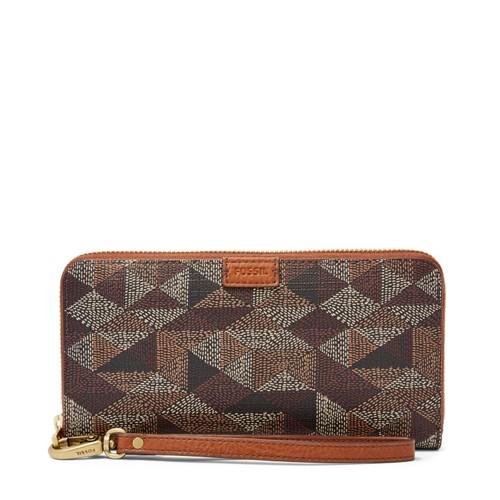 Fossil Emma Rfid Pvc Large Zip Clutch Sl7199249 Wallet