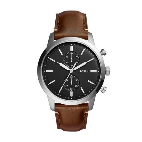 Fossil Townsman 44mm Chronograph Brown Watch  Jewelry - Fs5280