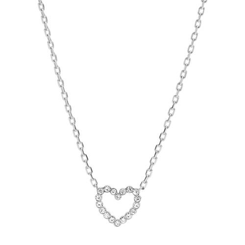 Fossil Open Heart Stainless Steel Necklace  Jewelry - Jof00464040