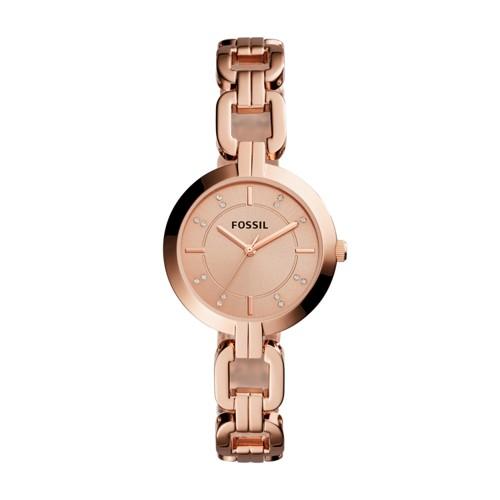 Fossil Kerrigan Three-hand Rose Gold-tone Stainless Steel Watch  Jewelry - Bq3206