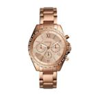 Fossil Modern Courier Chronograph Rose Gold-tone Stainless Steel Watch  Jewelry - Bq3377