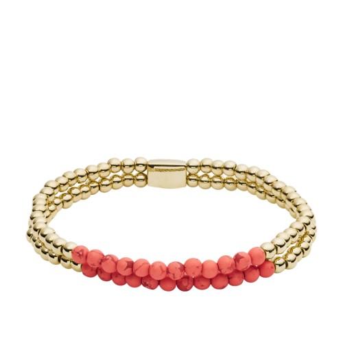 Fossil Coral Limestone Beaded Bracelet  Jewelry - Joa00555710