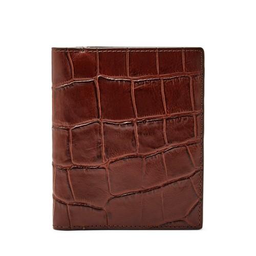 Fossil Turner Rfid Passport  Wallet Brown- Sml1533200