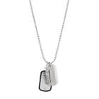 Fossil Dog Tag Stainless Steel Necklace  Jewelry - Jf02997040