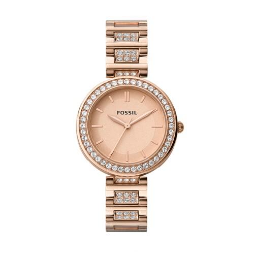 Fossil Karli Three-hand Rose Gold-tone Stainless Steel Watch  Jewelry - Bq3181