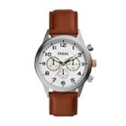 Fossil Flynn Pilot Chronograph Brown Leather Watch  Jewelry - Bq2314