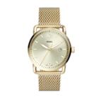 Fossil The Commuter Three-hand Date Gold-tone Stainless Steel Watch  Jewelry - Fs5420