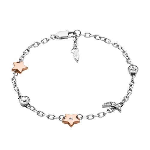Fossil Moon And Star Two-tone Stainless Steel Bracelet  Jewelry - Jof00516998