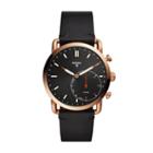 Fossil Hybrid Smartwatch - Q Commuter Black Leather  Jewelry - Ftw1176