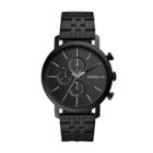 Fossil Luther Chronograph Black Stainless Steel Watch  Jewelry - Bq2330ie