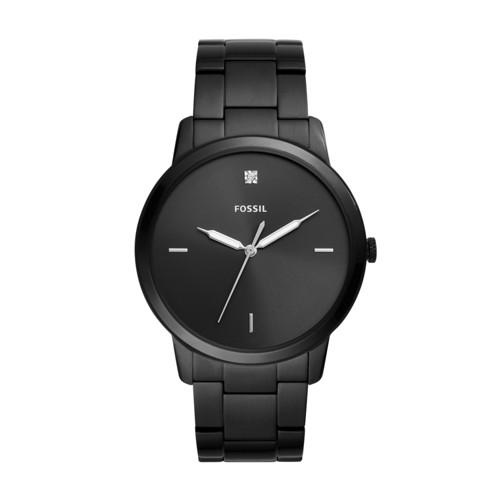 Fossil The Minimalist Three-hand Black Stainless Steel Watch  Jewelry - Fs5455