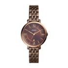 Fossil Jacqueline Three-hand Date Brown Stainless Steel Watch  Jewelry - Es4275