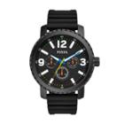 Fossil Gage Multifunction Black Silicone Watch  Jewelry - Bq2357