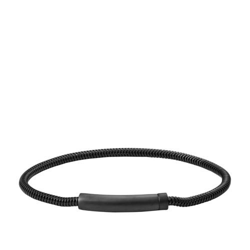 Fossil Black Stainless Steel Bracelet  Jewelry Black- Jf03099001