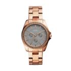 Fossil Janice Multifunction Rose Gold-tone Stainless Steel Watch  Jewelry - Bq3418