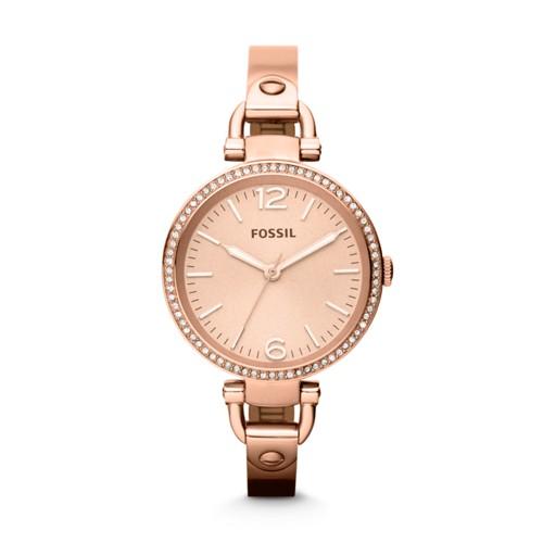 Fossil Georgia Rose-tone Stainless Steel Watch   - Es3226