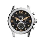 Fossil Nate Chronograph Stainless Steel Case  Jewelry - C221033