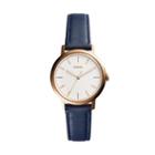 Fossil Neely Three-hand Navy Blue Leather Watch  Jewelry - Es4338