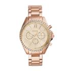 Fossil Modern Courier Chronograph Rose Gold-tone Stainless Steel Watch  Jewelry - Bq1774