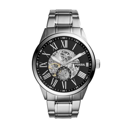 Fossil Flynn Pilot Mechanical Stainless Steel Watch  Jewelry - Bq2242