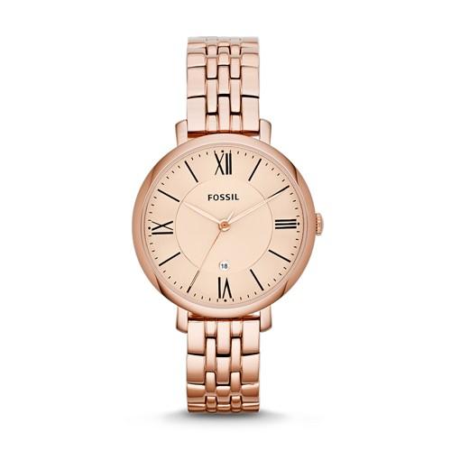 Fossil Jacqueline Rose-tone Stainless Steel Watch - Es3435