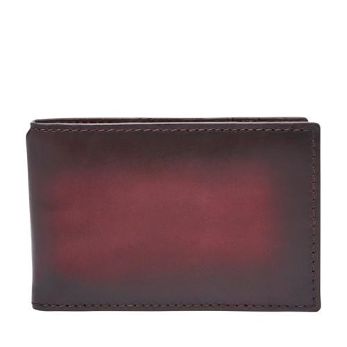 Fossil Hayward Rfid Money Clip Front Pocket Wallet  Wallet Cordovan- Sml1663603