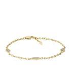 Fossil Diamond Gold-tone Stainless Steel Bracelet  Jewelry - Jof00421710