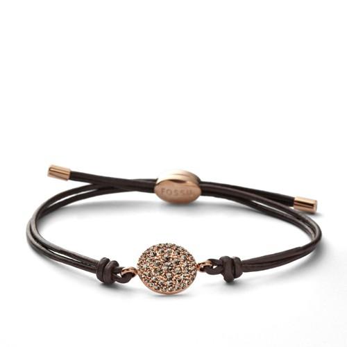 Fossil Glitz Disc Wrist Wrap - Rose Bracelets - Jf00118791