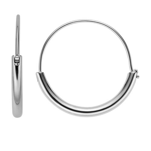 Fossil Stainless Steel Hoops  Jewelry Silver- Jof00363040