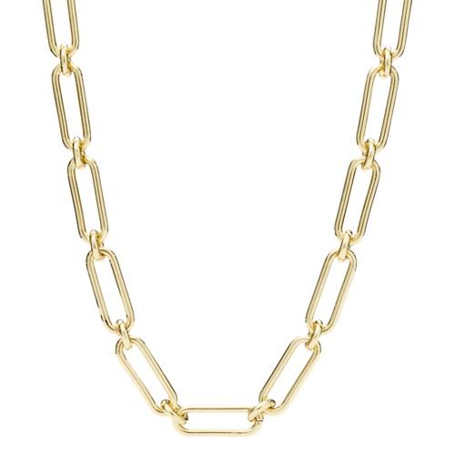 Fossil Link Gold-tone Brass Necklace  Jewelry - Ja6971710