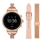 Fossil Gen 4 Smartwatch - Venture Hr Rose Gold-tone Stainless Steel Interchangeable Strap Box Set  Jewelry - Ftw6030set