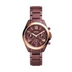 Fossil Modern Courier Midsize Chronograph Wine Stainless Steel Watch  Jewelry - Bq3281
