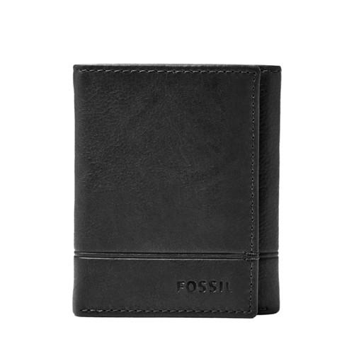 Fossil Brooks Trifold  Wallet Dark Brown- Sml1512201