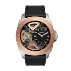 Fossil Privateer Sport Mechanical Black Leather Watch  Jewelry - Bq2208