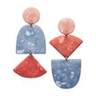 Fossil Geometric Tri-tone Acetate Chandelier Earrings  Jewelry - Ja6961710